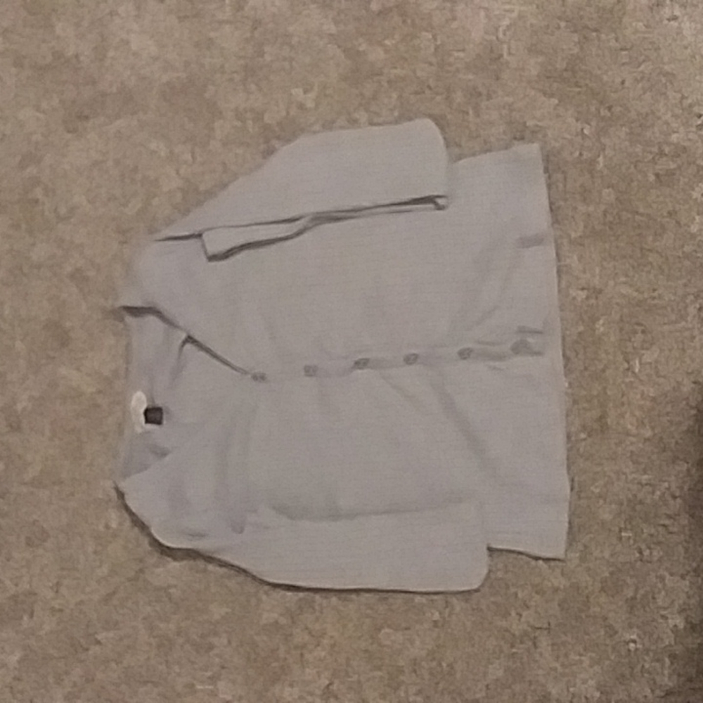 Grey Long Sleeve Crop Top